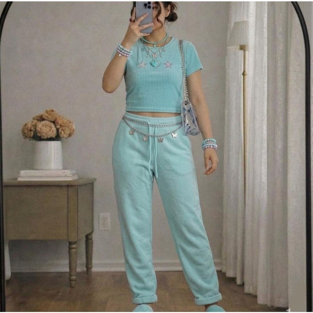 Just Be Light Blue Fleece Sweatpants - 1X